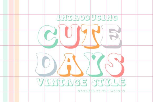Cute Days: A Retro Display Font for Creative Product Design