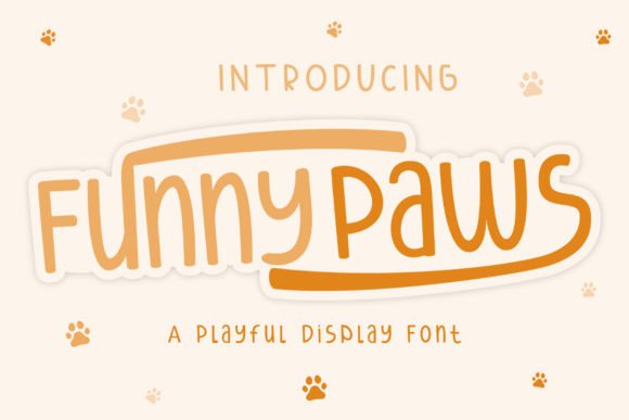 Funny Paws: A Playful Display Font for Handmade Crafts