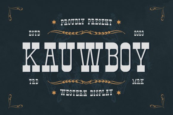 Kauwboy: The Wild West Display Font for Editorial Design