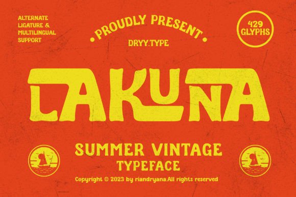 Lakuna: A Retro Typeface for Authentic Brand Identity