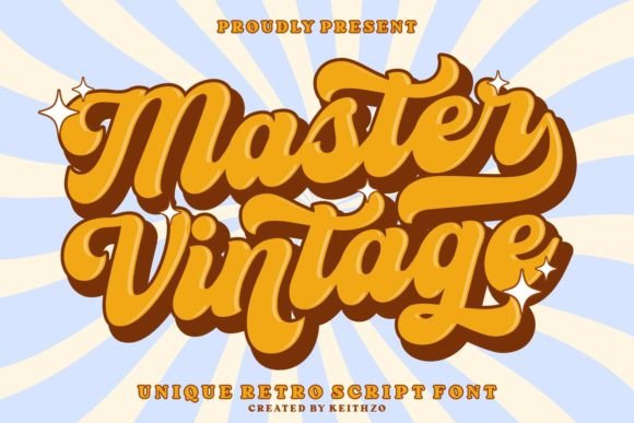Master Vintage: A Retro Script Typeface for Editorial Design