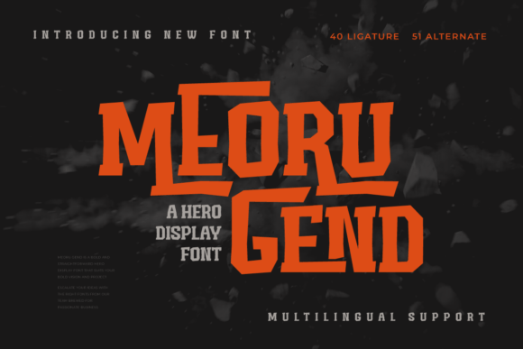 Meoru Gend: A Bold Display Typeface for Heroic Branding