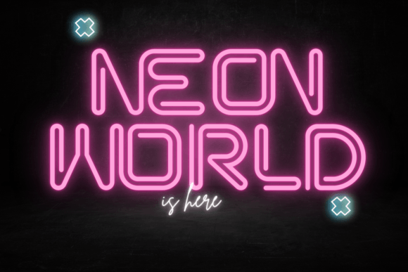 Neon World: A Modern Display Typeface for Creative Branding