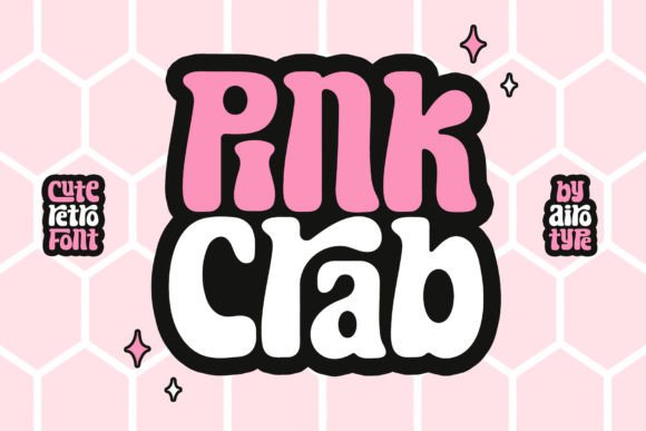 Pink Crab: A Playful Retro Display Font for Editorial Design