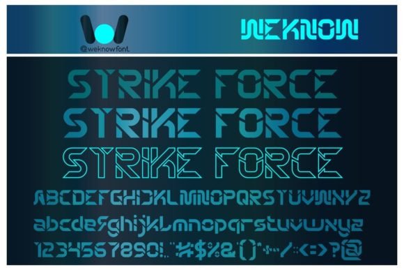 Strike Force: The Ultimate Techno-Sci-Fi Display Font for Bold Projects