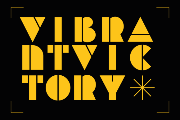 Vibrant Victory Typeface: A Bold Display Font for Energetic Branding